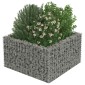 vidaXL Συρματοκιβώτιο-Γλάστρα Υπερυψωμένη 90x90x50 εκ. Γαλβ. Χάλυβας