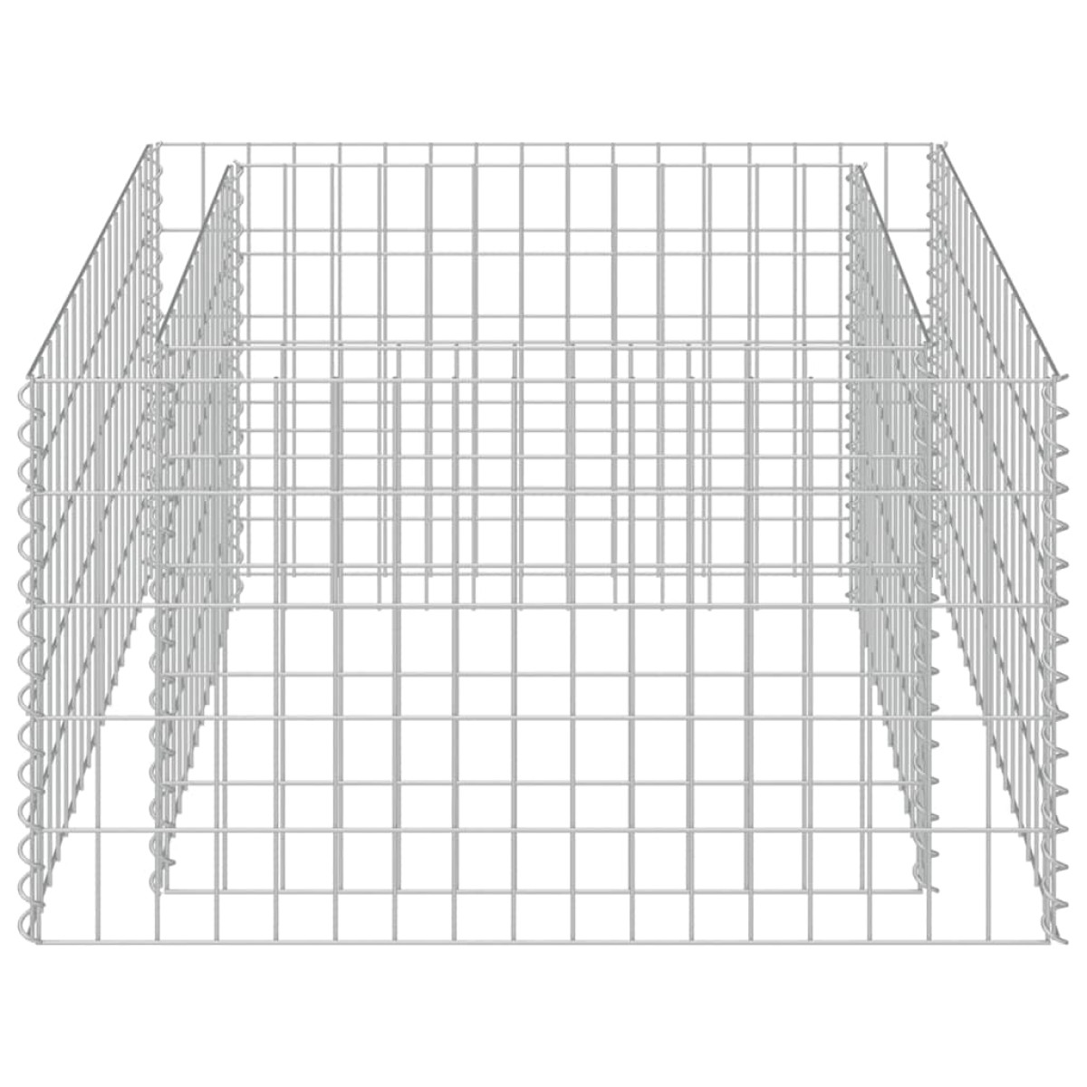 vidaXL Συρματοκιβώτιο-Γλάστρα Υπερυψωμένη 90x90x50 εκ. Γαλβ. Χάλυβας