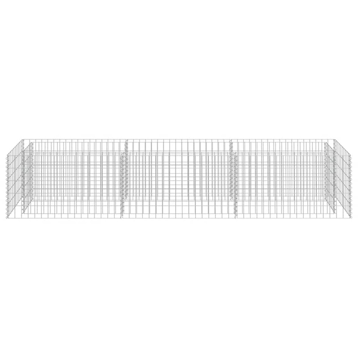 vidaXL Συρματοκιβώτιο-Γλάστρα Υπερυψωμένη 270x50x50 εκ. Γαλβ. Χάλυβας