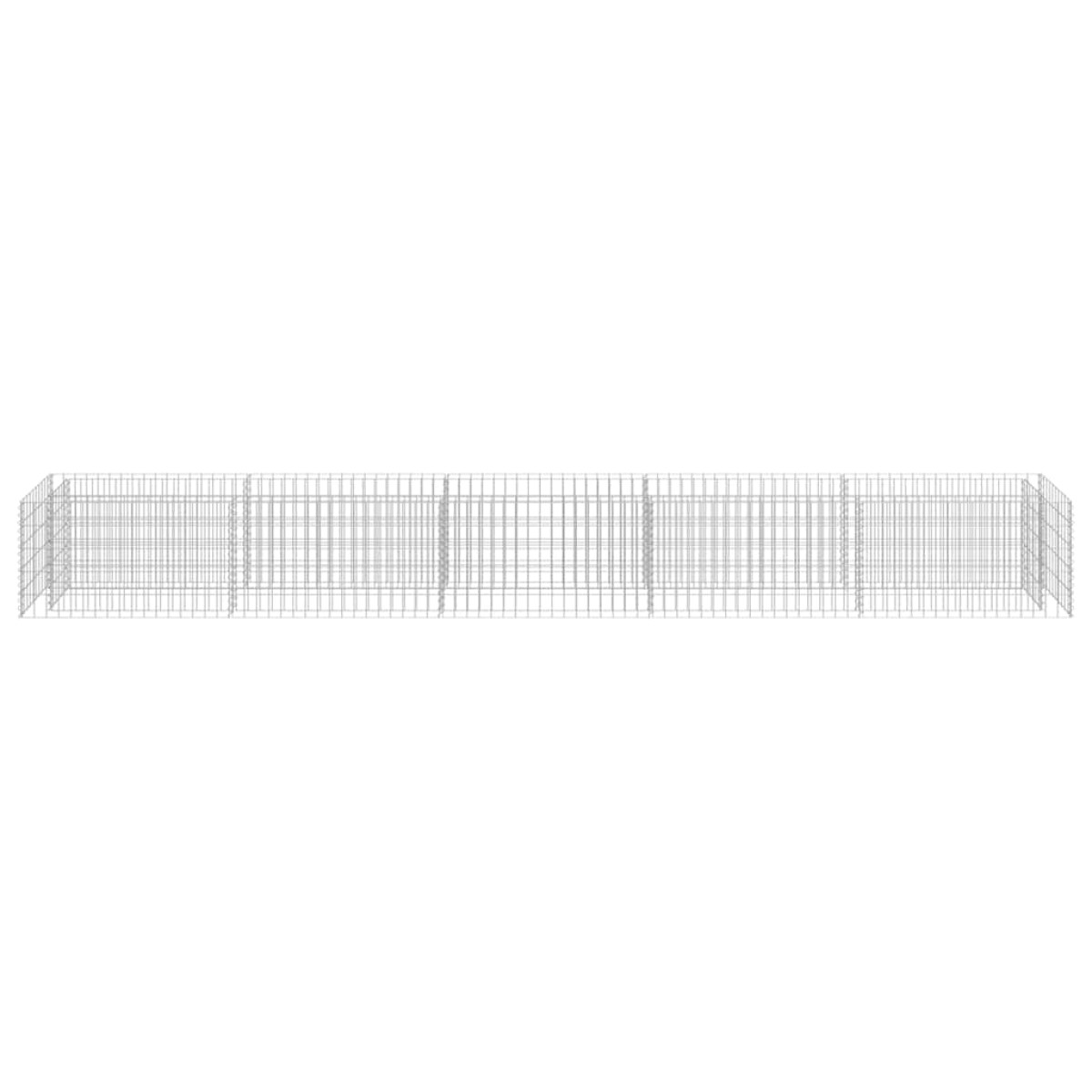 vidaXL Συρματοκιβώτιο-Γλάστρα Υπερυψωμένη 450x50x50 εκ. Γαλβ. Χάλυβας