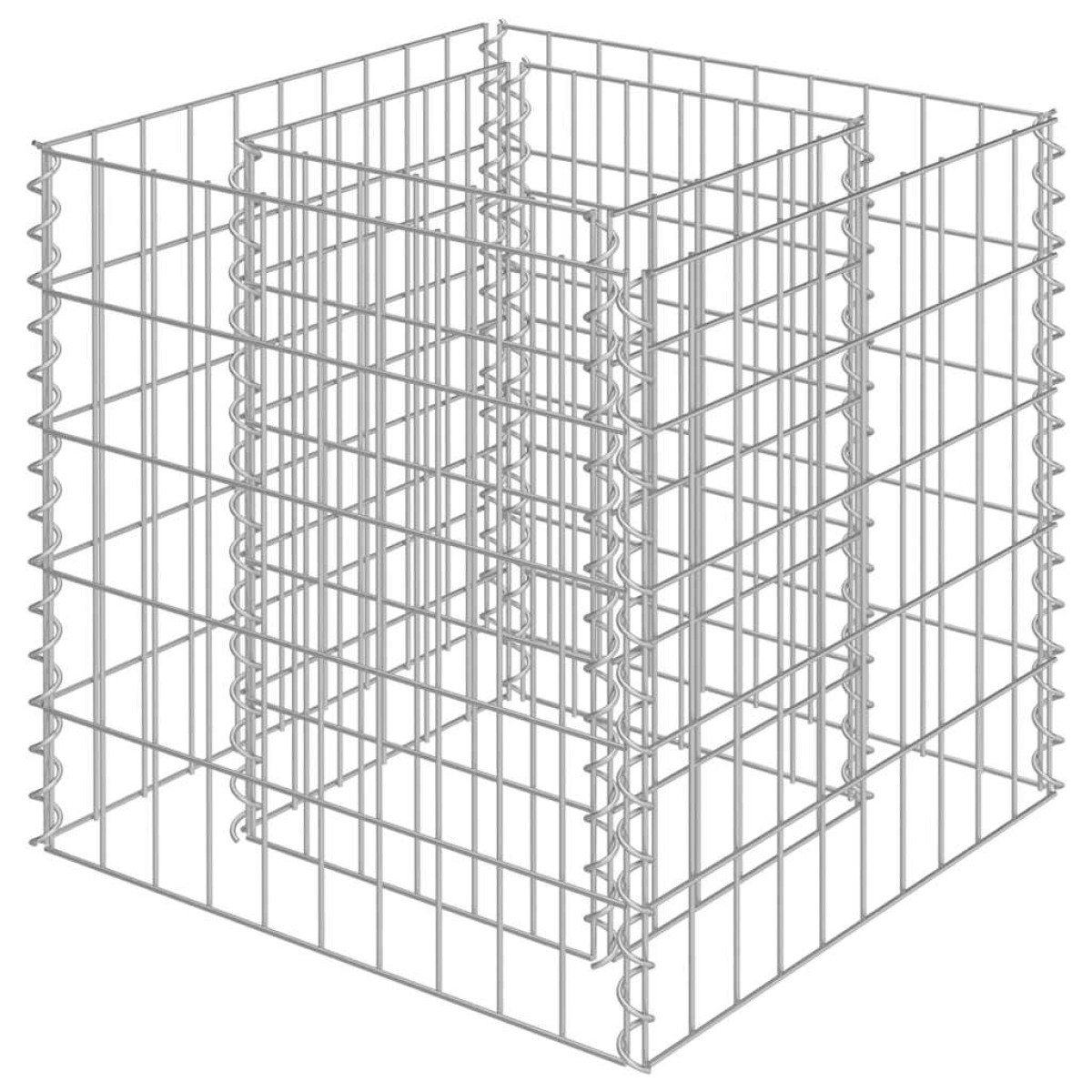 vidaXL Συρματοκιβώτιο-Γλάστρα Υπερυψωμένη 50x50x50 εκ. Γαλβ. Χάλυβας