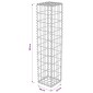 vidaXL Συρματοκιβώτιο Τοίχος 20x20x100 εκ. Γαλβαν.Χάλυβας + Καλύμματα