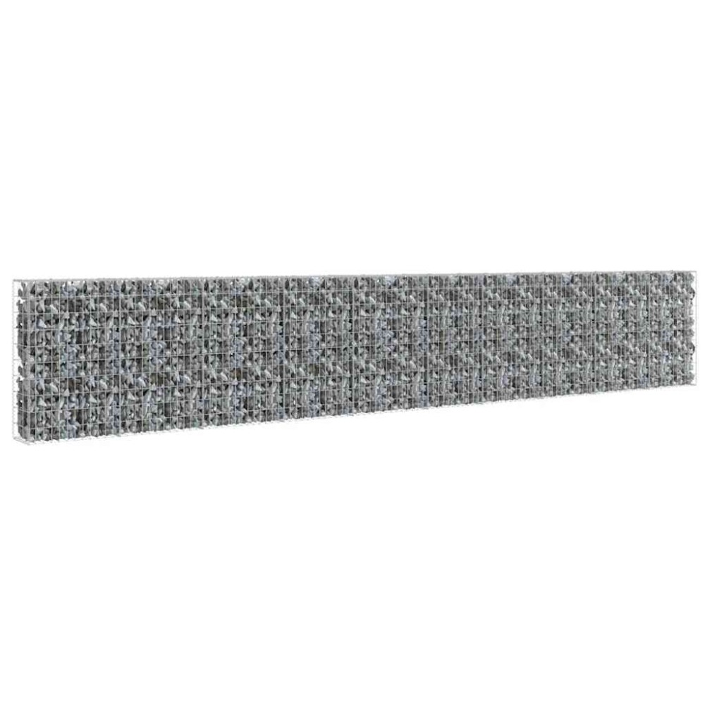 vidaXL Συρματοκιβώτιο Τοίχος 600x30x100 εκ. Γαλβαν.Χάλυβας + Καλύμματα