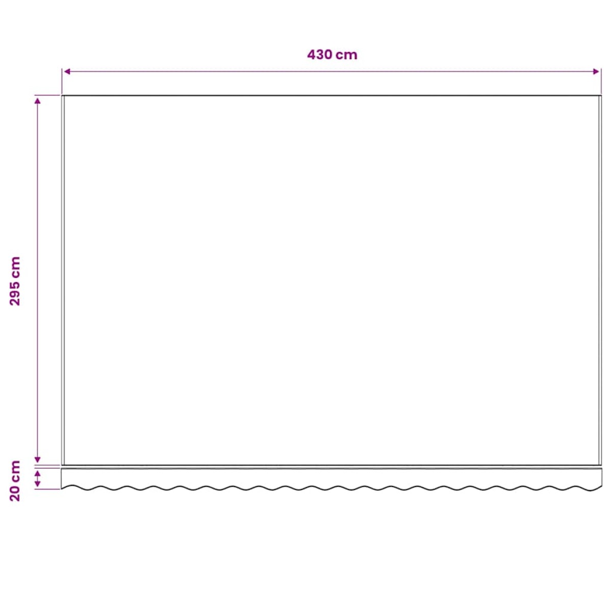 vidaXL Τεντόπανο Μπλε / Λευκό 450 x 300 εκ. από Καραβόπανο