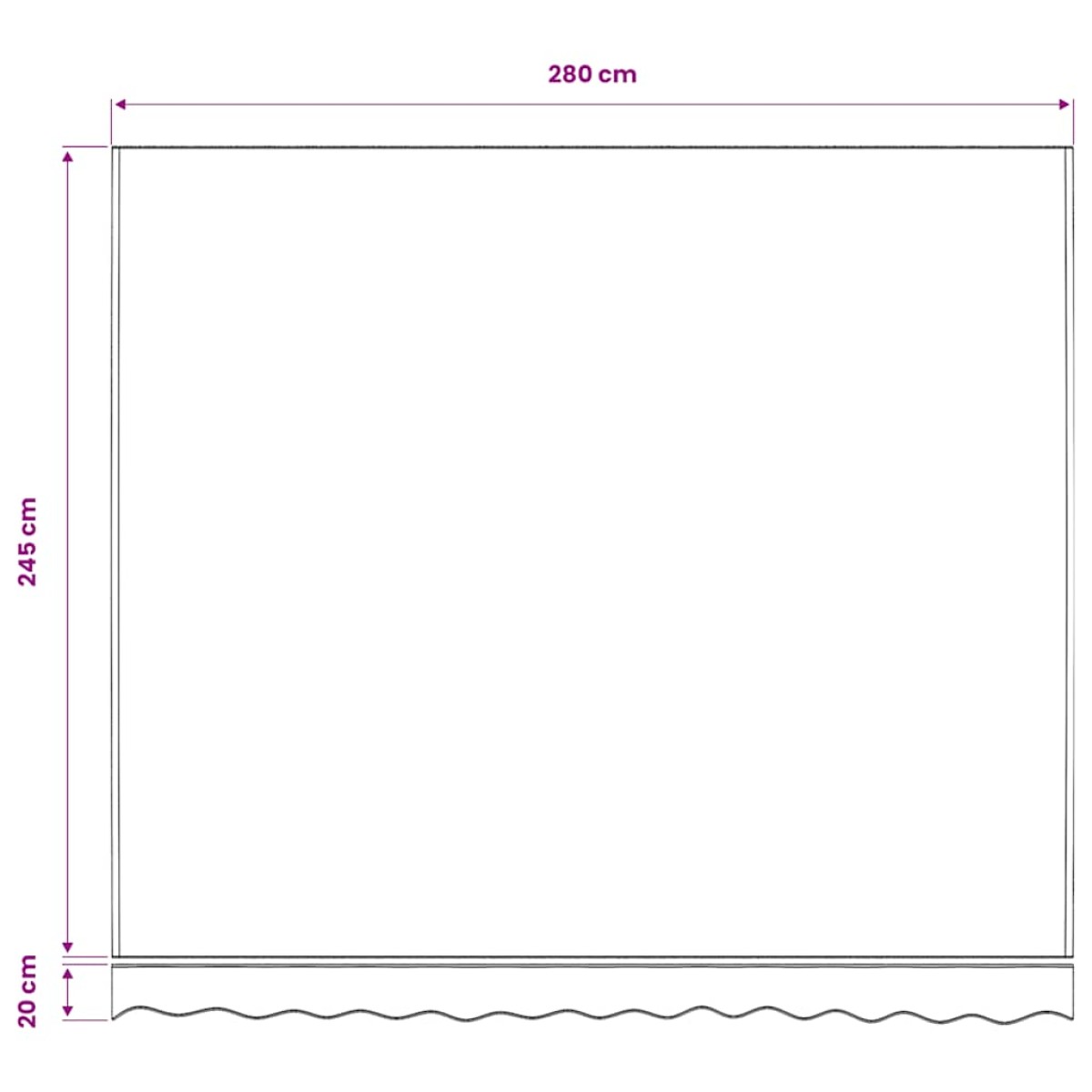 vidaXL Τεντόπανο Ανθρακί 300 x 250 εκ. από Καραβόπανο