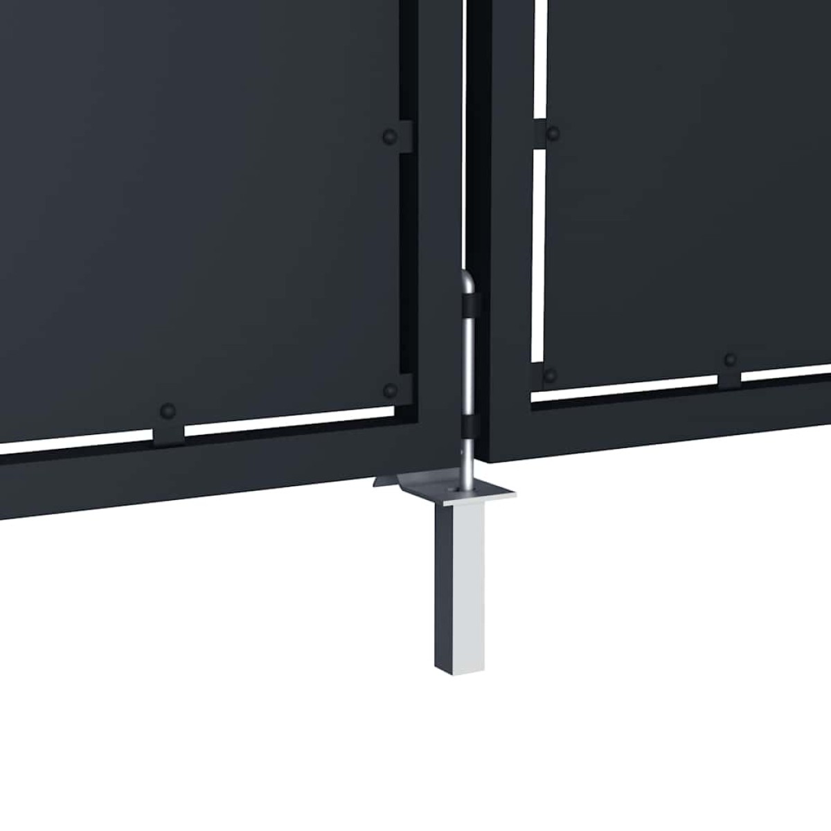 vidaXL Πόρτα Περίφραξης Κήπου Ανθρακί 300 x 75 εκ. Ατσάλινη