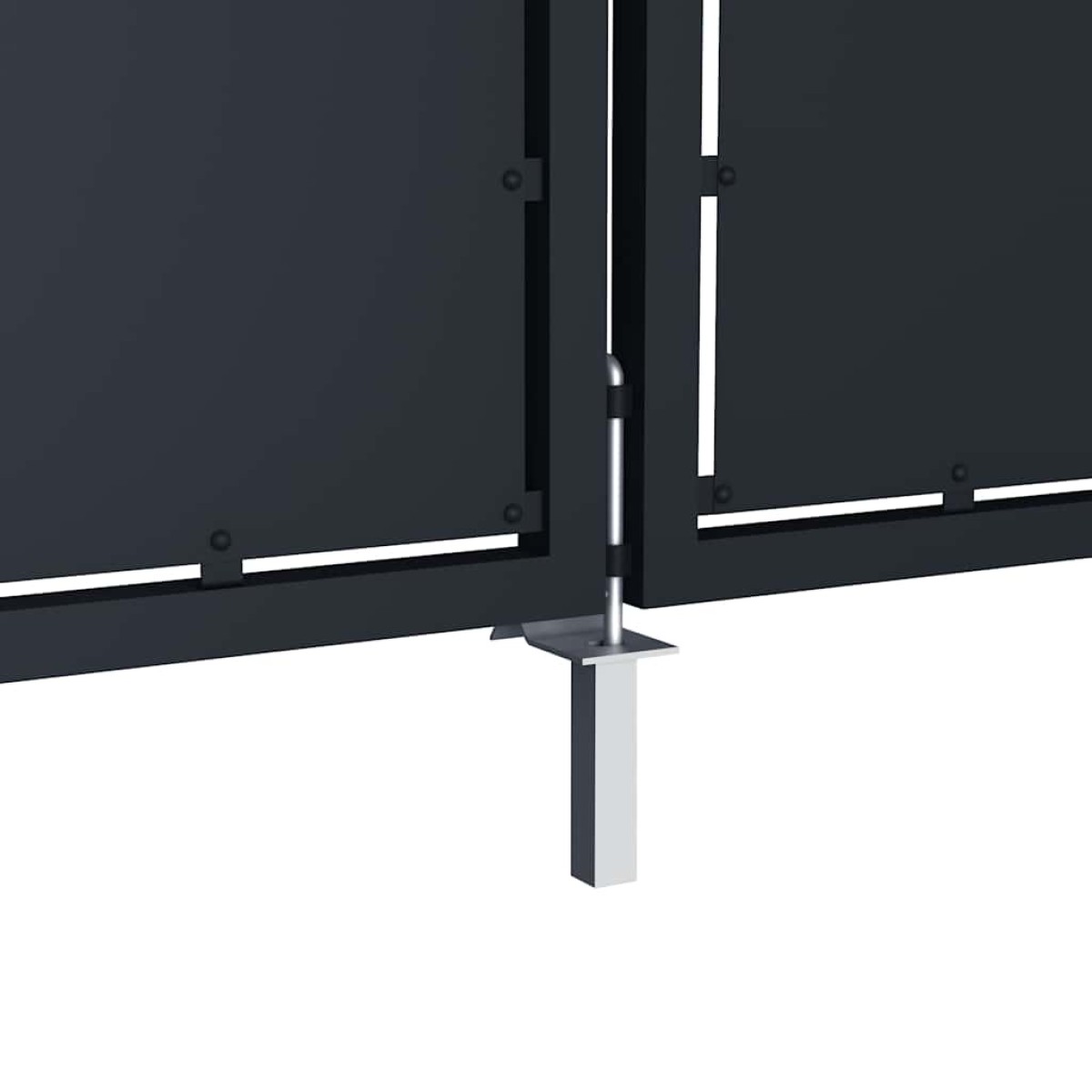 vidaXL Πόρτα Περίφραξης Κήπου Ανθρακί 350 x 75 εκ. Ατσάλινη