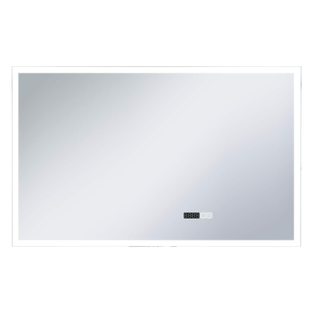 vidaXL Καθρέφτης Μπάνιου με LED/Αισθητήρα Αφής και Οθόνη Ώρας 100x60εκ