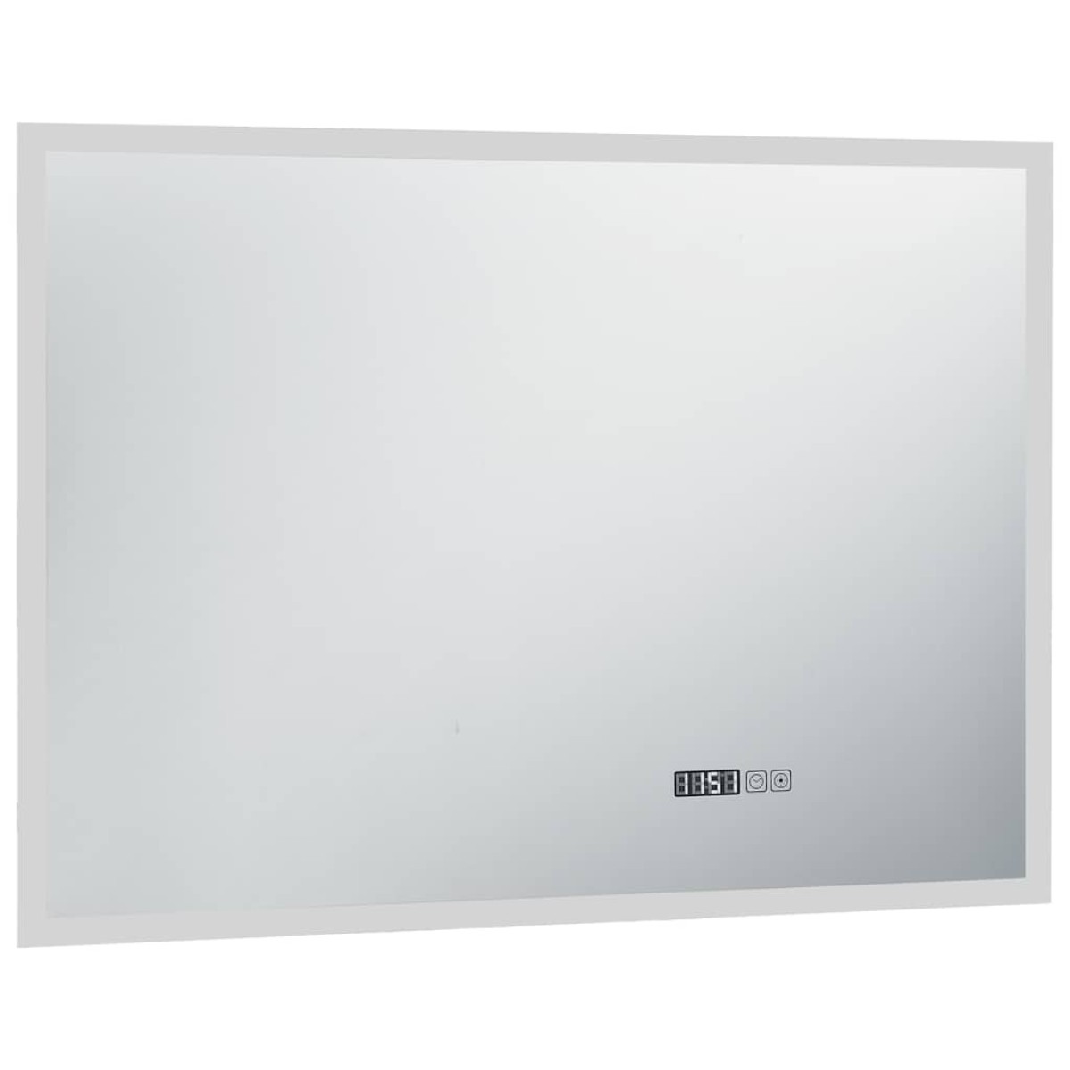 vidaXL Καθρέφτης Μπάνιου με LED/Αισθητήρα Αφής και Οθόνη Ώρας 100x60εκ
