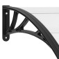 vidaXL Στέγαστρο Πόρτας Μαύρο / Διαφανές 120 x 80 εκ. Πολυανθρακικό