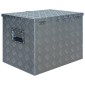 vidaXL Κουτί Αποθήκευσης Ασημί 610 x 430 x 455 εκ. Αλουμινίου