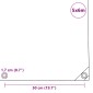 vidaXL Μουσαμάς Λευκός 5 x 6 μ. 650 γρ./μ.²