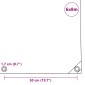 vidaXL Μουσαμάς Λευκός 6 x 8 μ. 650 γρ./μ.²