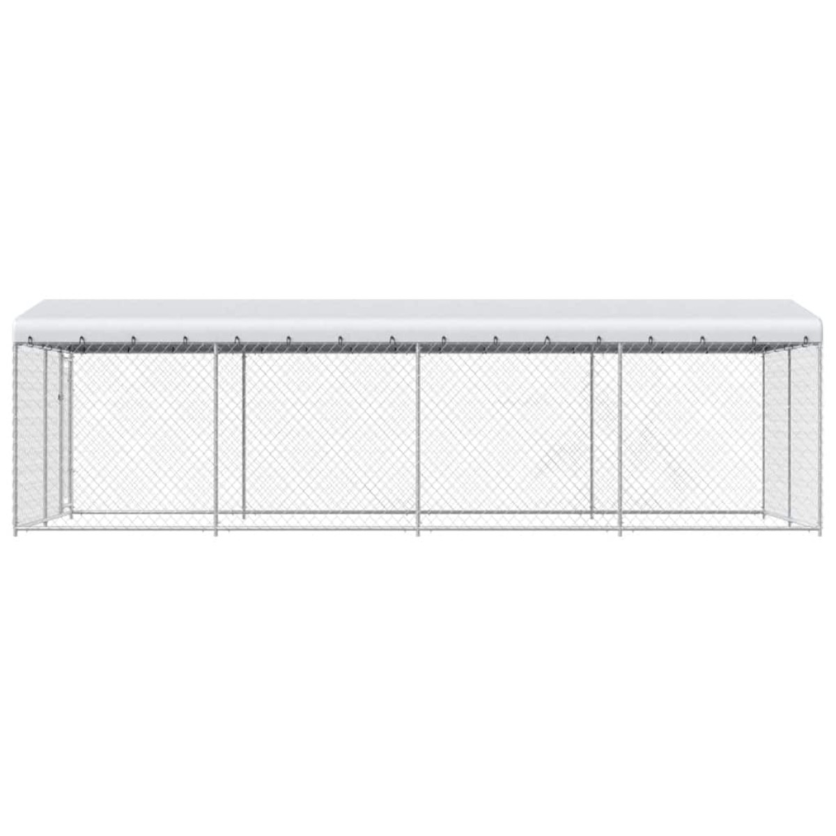 vidaXL Κλουβί Σκύλου Εξωτερικού Χώρου 8 x 4 x 2,3 μ. με Στέγαστρο