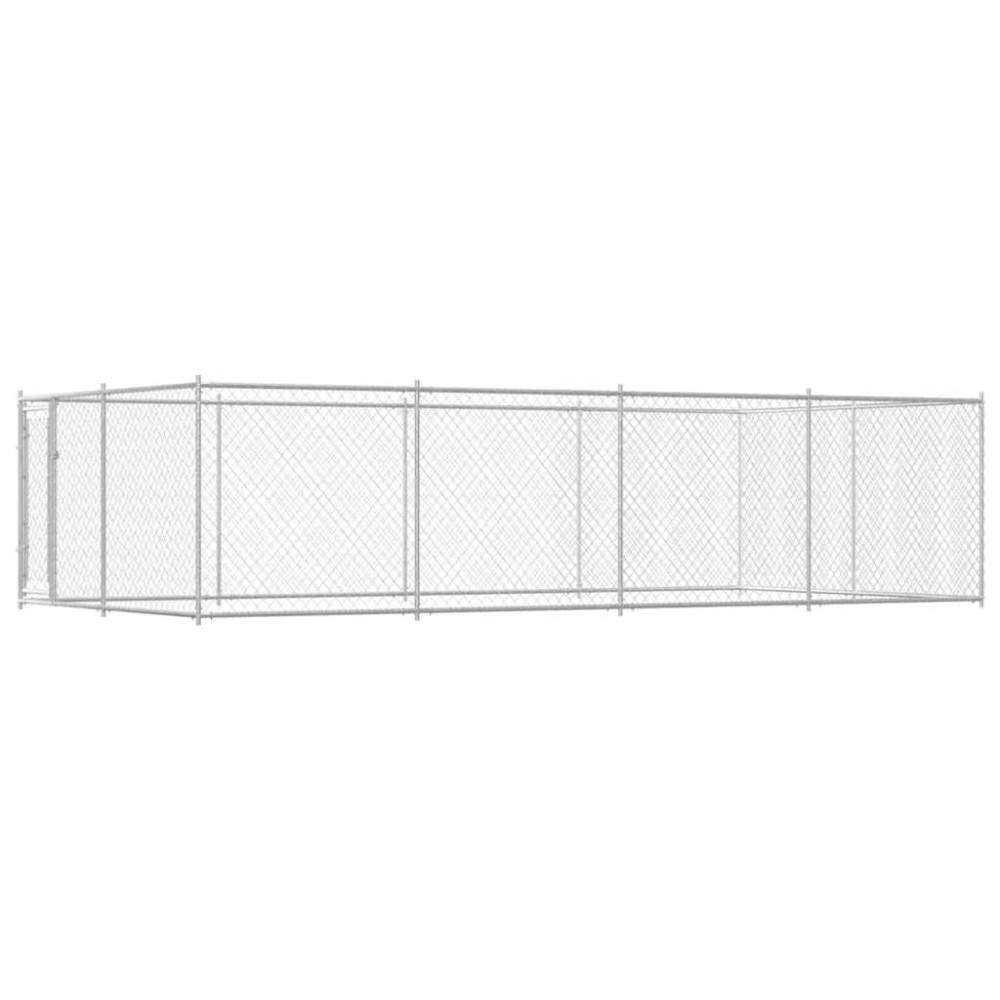 vidaXL Κλουβί Σκύλου Εξωτερικού Χώρου 7,6 x 3,8 x 1,9 μ.