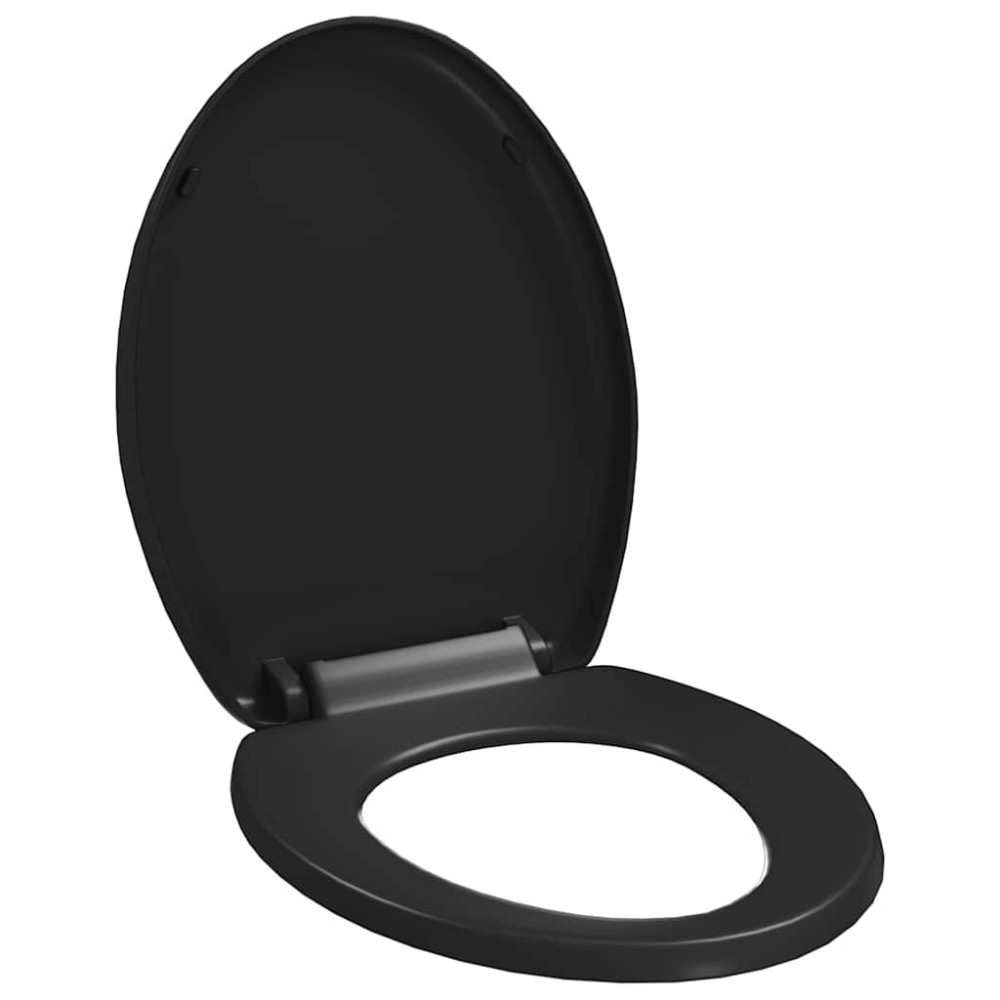 vidaXL Κάλυμμα Λεκάνης με Soft Close & Quick Release Μαύρο
