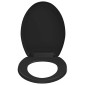 vidaXL Κάλυμμα Λεκάνης με Soft Close & Quick Release Μαύρο