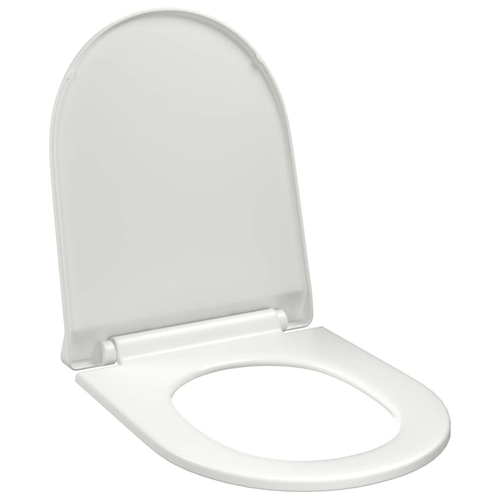 vidaXL Κάλυμμα Λεκάνης με Soft Close & Quick Release Λευκό