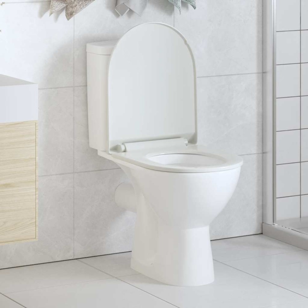 vidaXL Κάλυμμα Λεκάνης με Soft Close & Quick Release Λευκό