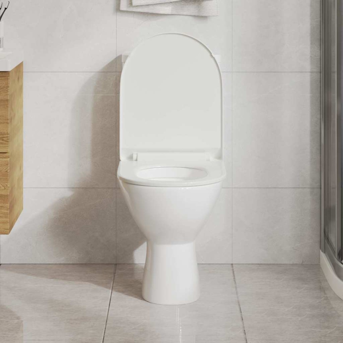 vidaXL Κάλυμμα Λεκάνης με Soft Close & Quick Release Λευκό