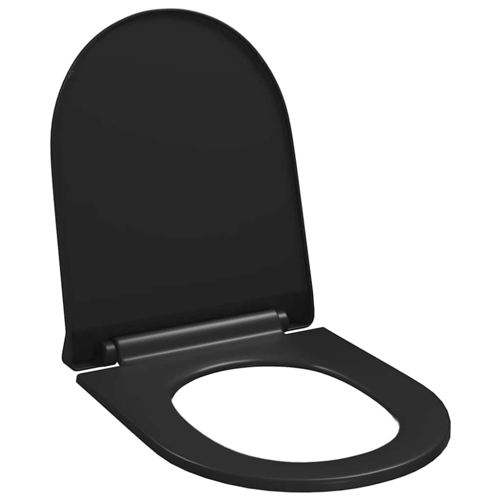 vidaXL Κάλυμμα Λεκάνης με Soft Close & Quick Release Μαύρο