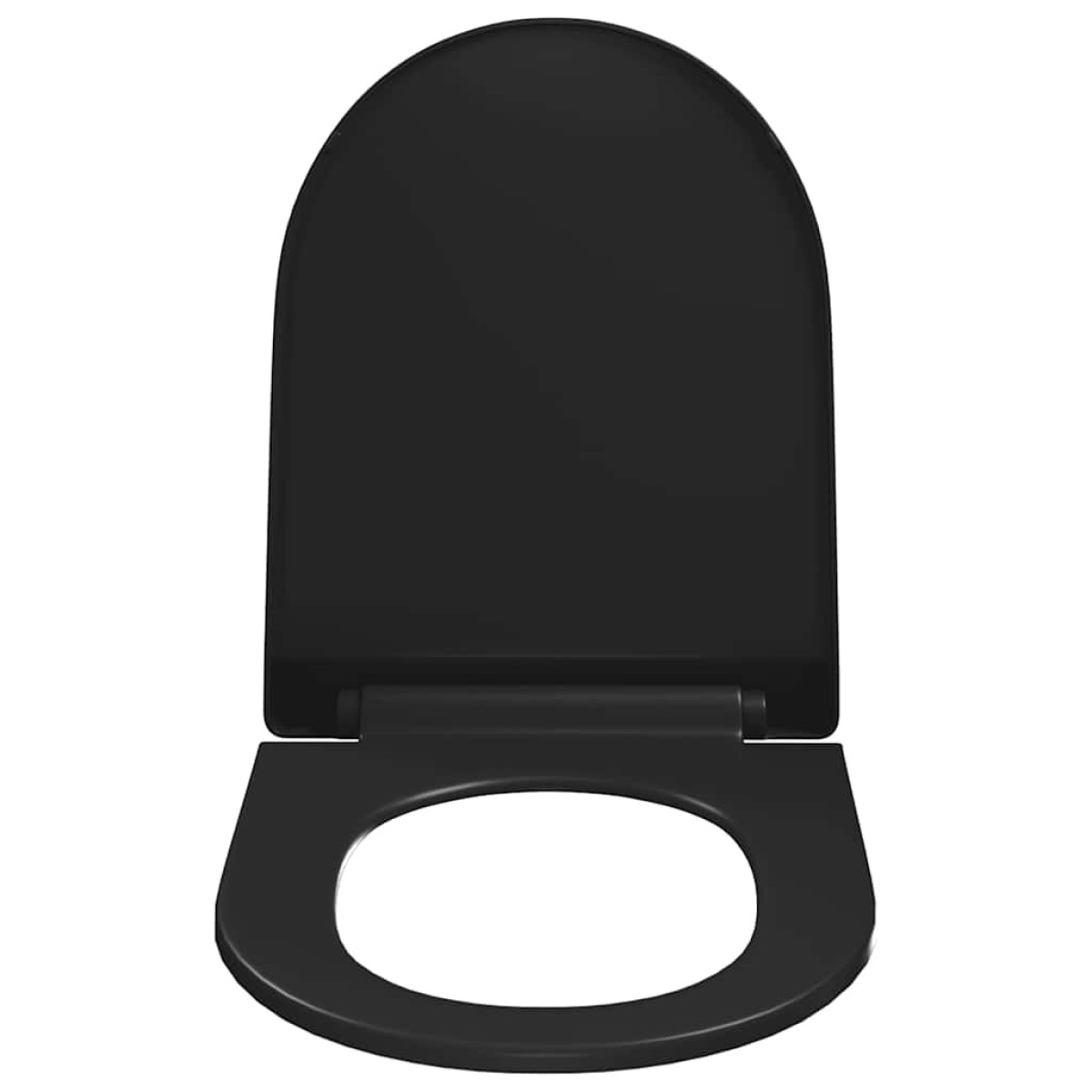 vidaXL Κάλυμμα Λεκάνης με Soft Close & Quick Release Μαύρο