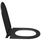 vidaXL Κάλυμμα Λεκάνης με Soft Close & Quick Release Μαύρο