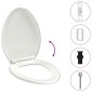 vidaXL Κάλυμμα Λεκάνης με Soft Close & Quick Release Λευκό