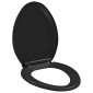 vidaXL Κάλυμμα Λεκάνης με Soft Close & Quick Release Μαύρο