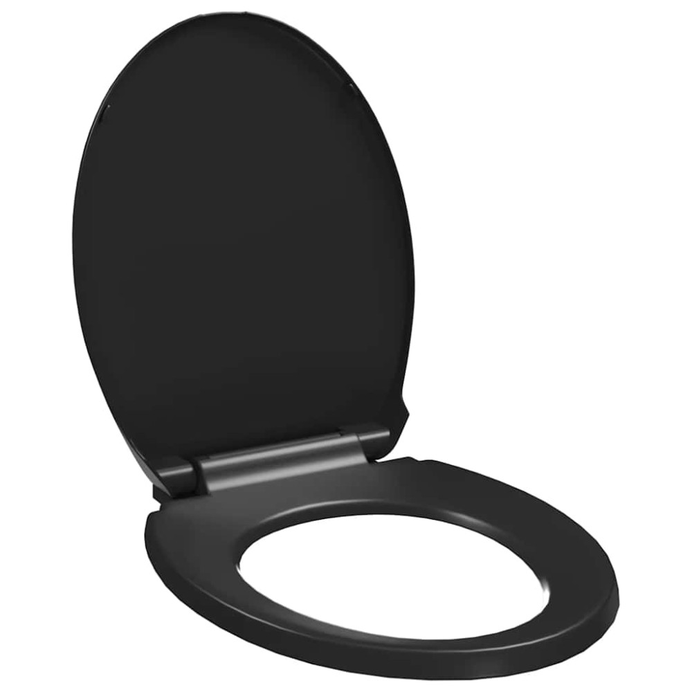 vidaXL Κάλυμμα Λεκάνης με Soft Close & Quick Release Μαύρο
