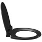 vidaXL Κάλυμμα Λεκάνης με Soft Close & Quick Release Μαύρο
