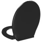 vidaXL Κάλυμμα Λεκάνης με Soft Close & Quick Release Μαύρο