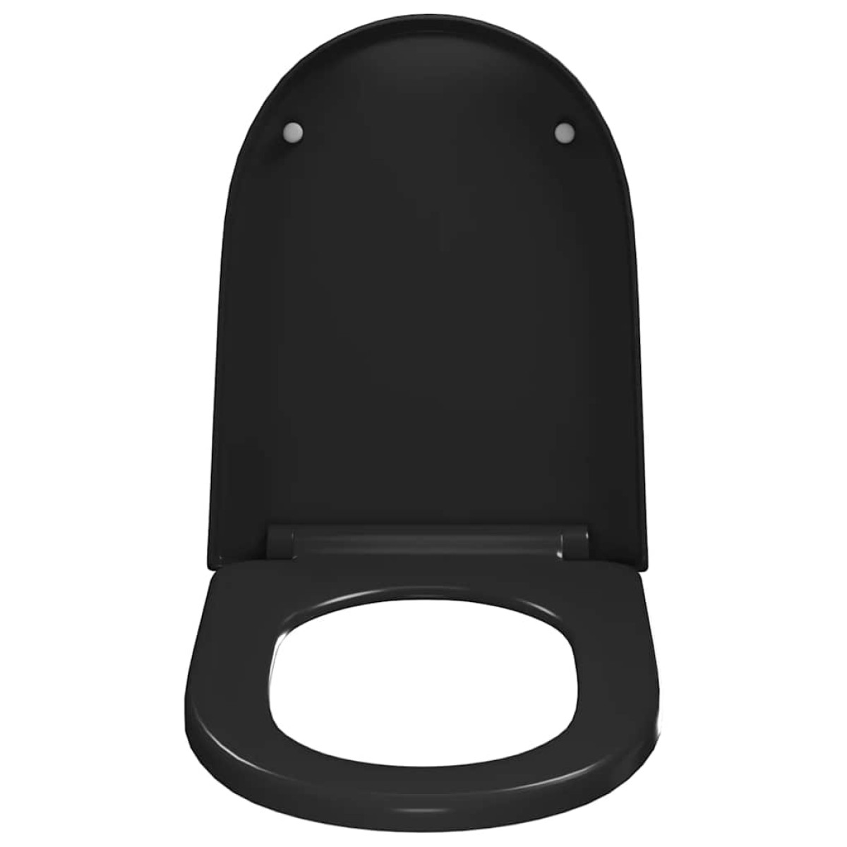 vidaXL Κάλυμμα Λεκάνης με Soft Close & Quick Release Μαύρο