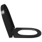 vidaXL Κάλυμμα Λεκάνης με Soft Close & Quick Release Μαύρο
