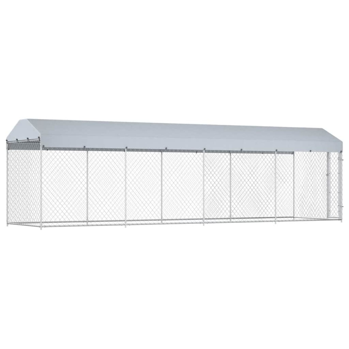 vidaXL Κλουβί Σκύλου Εξωτερικού Χώρου 760 x 190 x 225 εκ. με Στέγαστρο