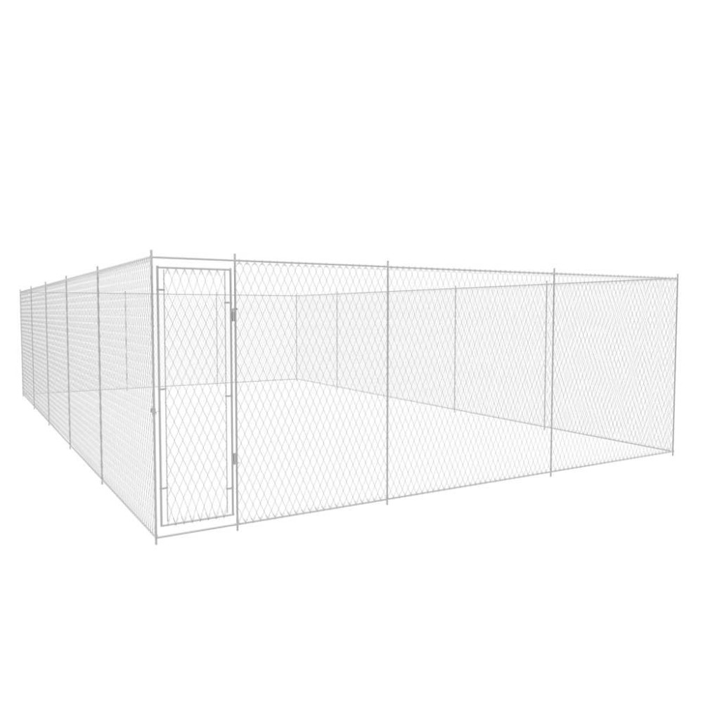 vidaXL Κλουβί Σκύλου Εξωτερικού Χώρου 950x570x185 εκ. Γαλβαν. Ατσάλι