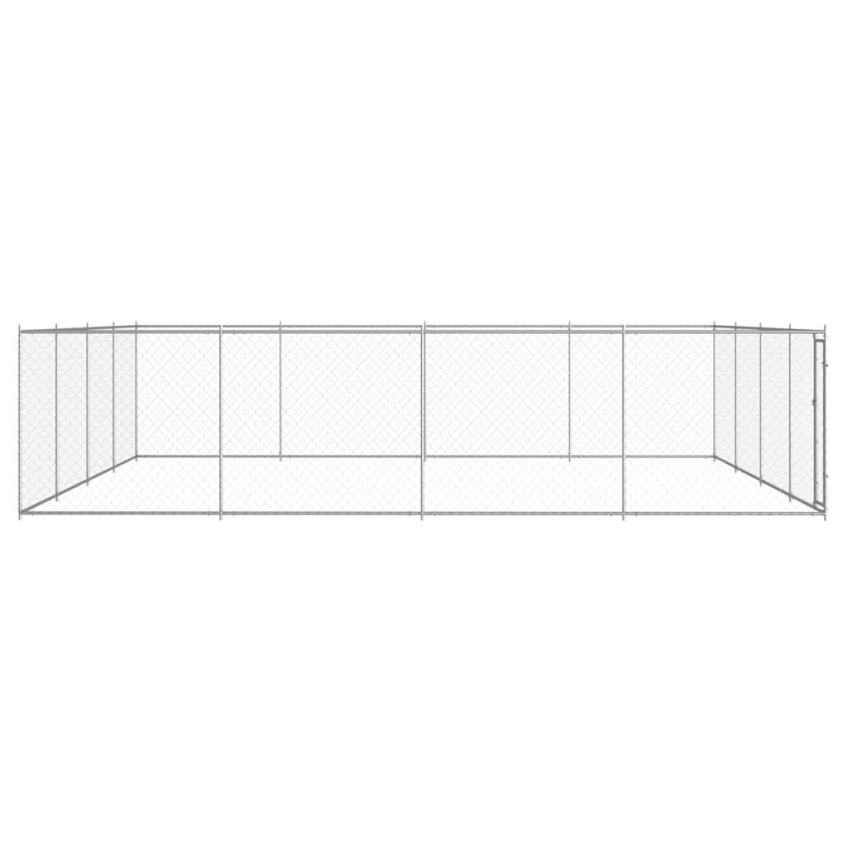 vidaXL Κλουβί Σκύλου Εξωτερικού Χώρου 760x760x185 εκ. Γαλβαν. Ατσάλι