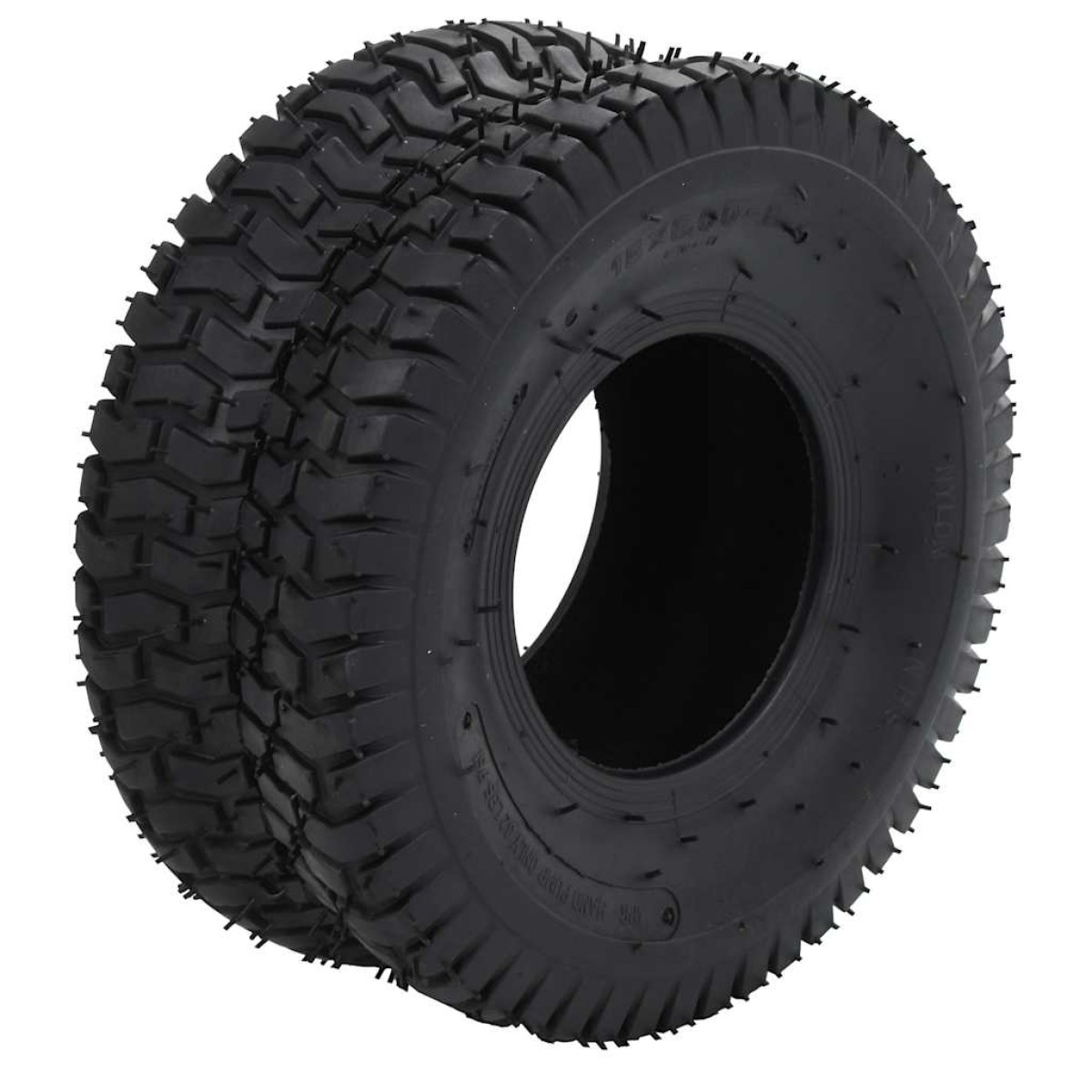 vidaXL Λάστιχα & Σαμπρέλες για Καρότσι 4 τεμ. 15x6.00-6 4PR Καουτσούκ