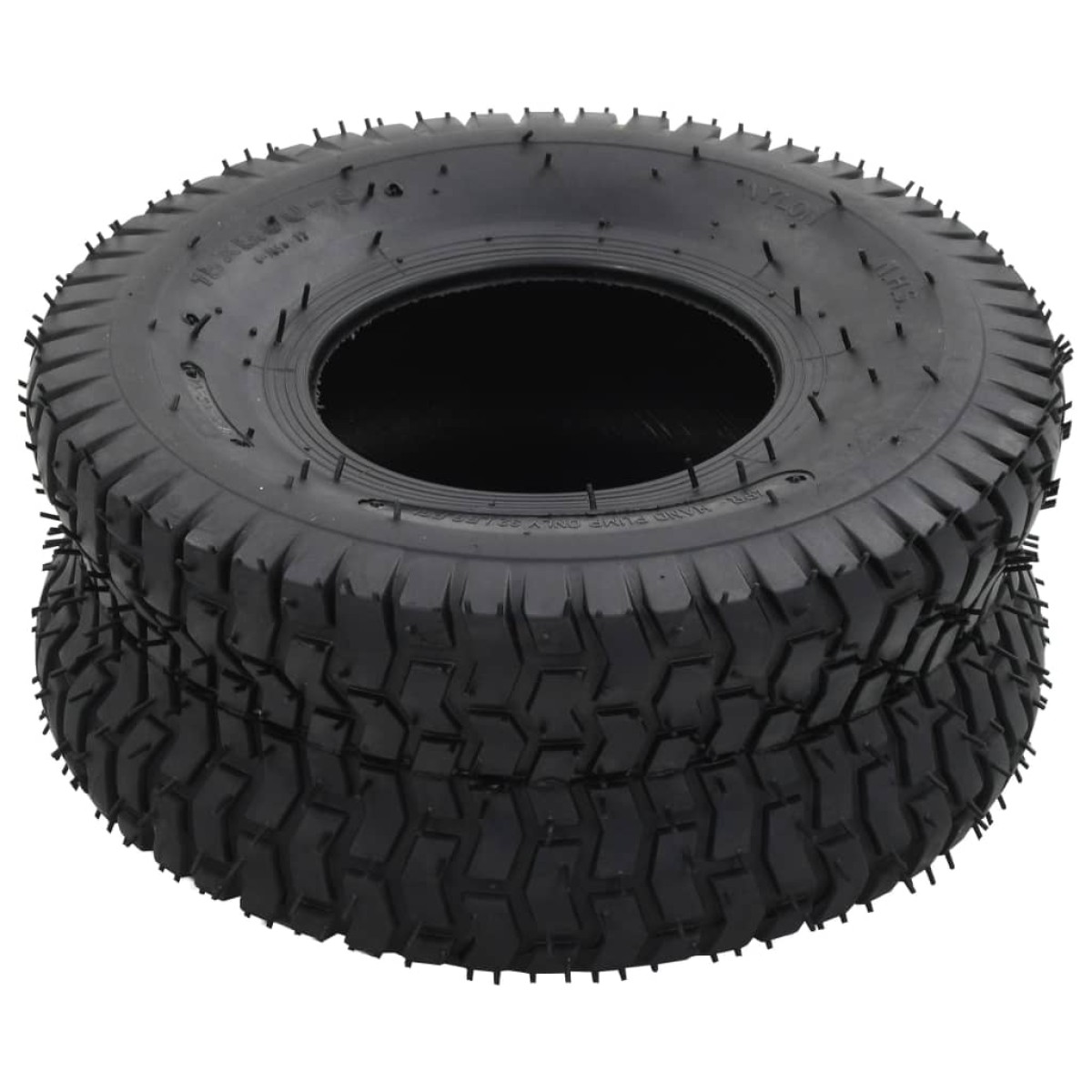 vidaXL Λάστιχα & Σαμπρέλες για Καρότσι 4 τεμ. 15x6.00-6 4PR Καουτσούκ