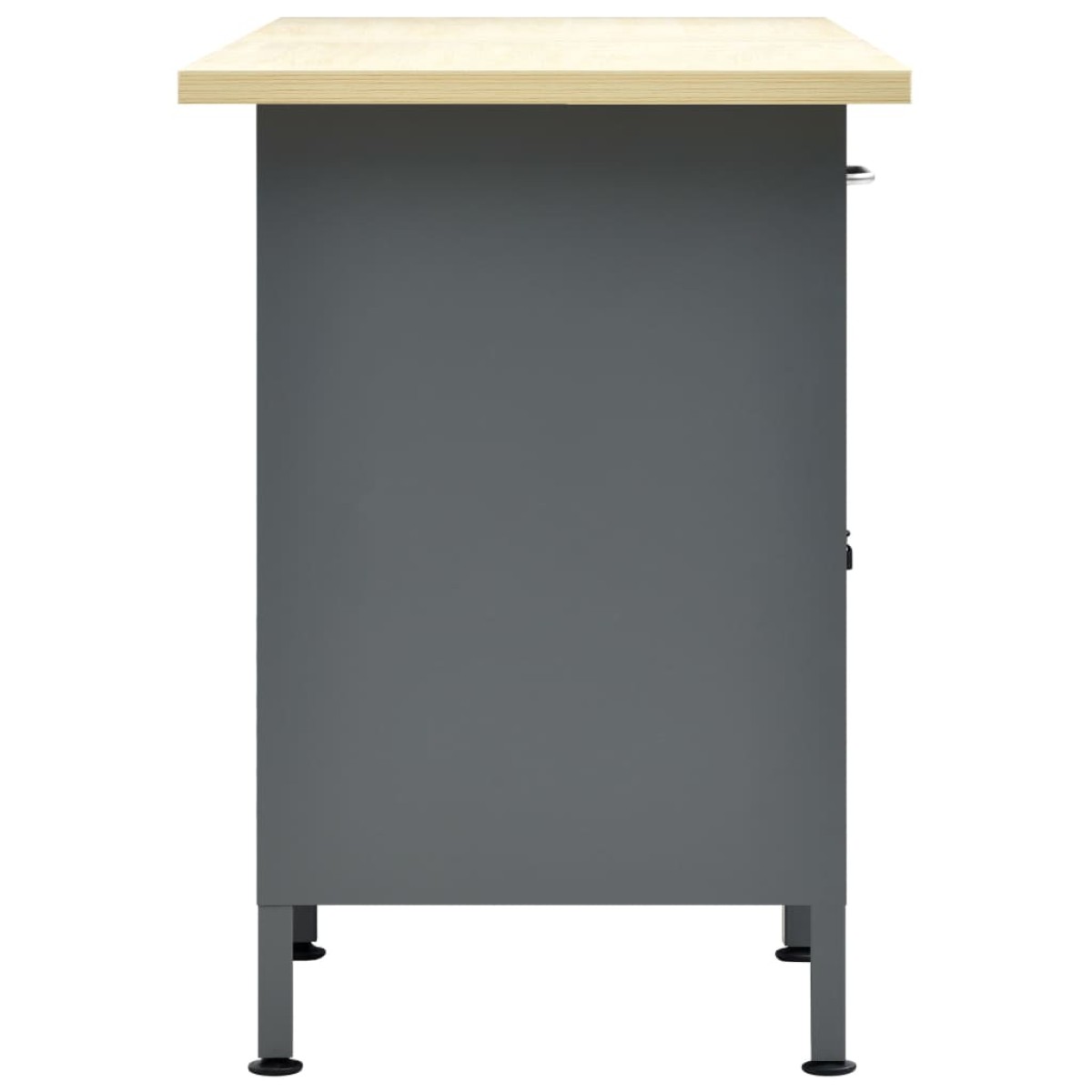 vidaXL Πάγκος Εργασίας Μαύρος 160 x 60 x 85 εκ. Ατσάλινος