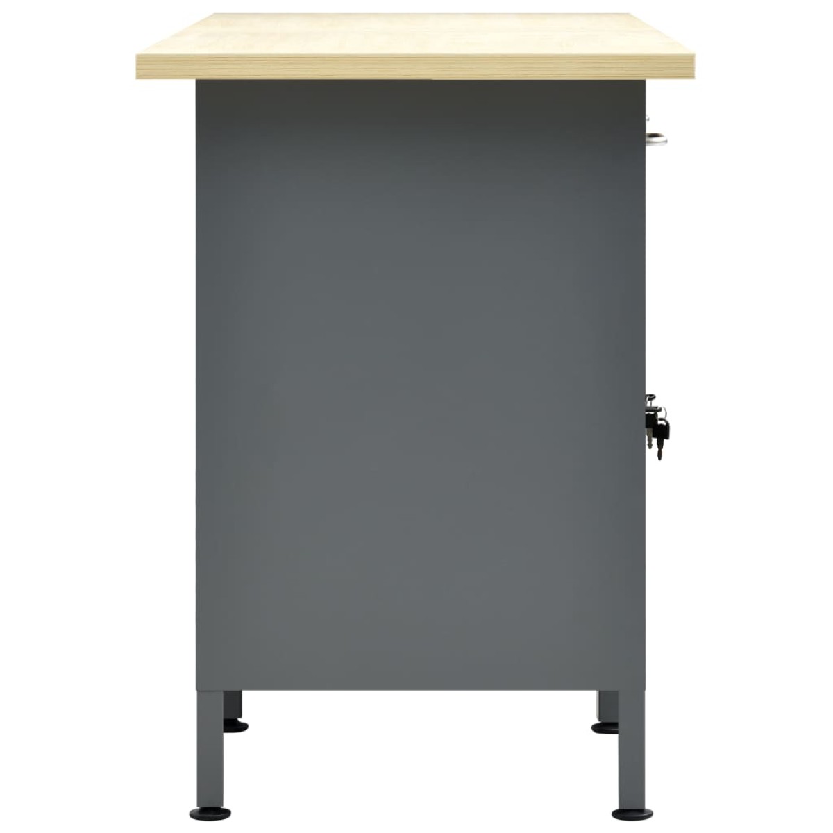 vidaXL Πάγκος Εργασίας Μαύρος 160 x 60 x 85 εκ. Ατσάλινος