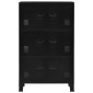 vidaXL Αρχειοθήκη Βιομηχανικού Στιλ Μαύρη 75 x 40 x 120 εκ. Ατσάλινη