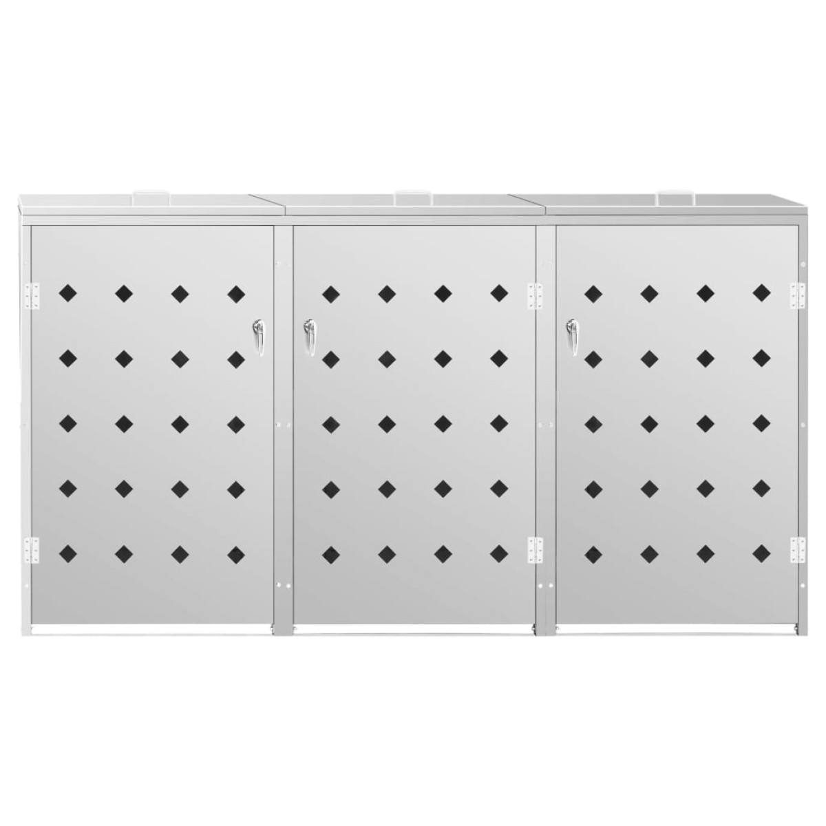 vidaXL Πλαίσιο Τριπλό για Κάδους Απορριμμάτων 240 L Ανοξείδωτο Ατσάλι