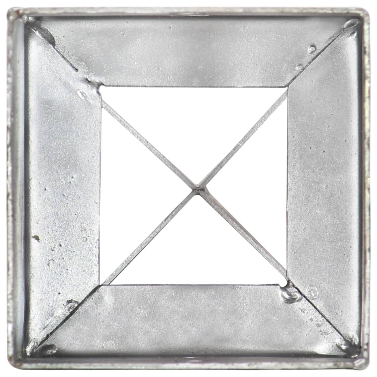 vidaXL Στηρίγματα Εδάφους 12 τεμ. Ασημί 10x10x76 εκ. Γαλβανισμ. Ατσάλι