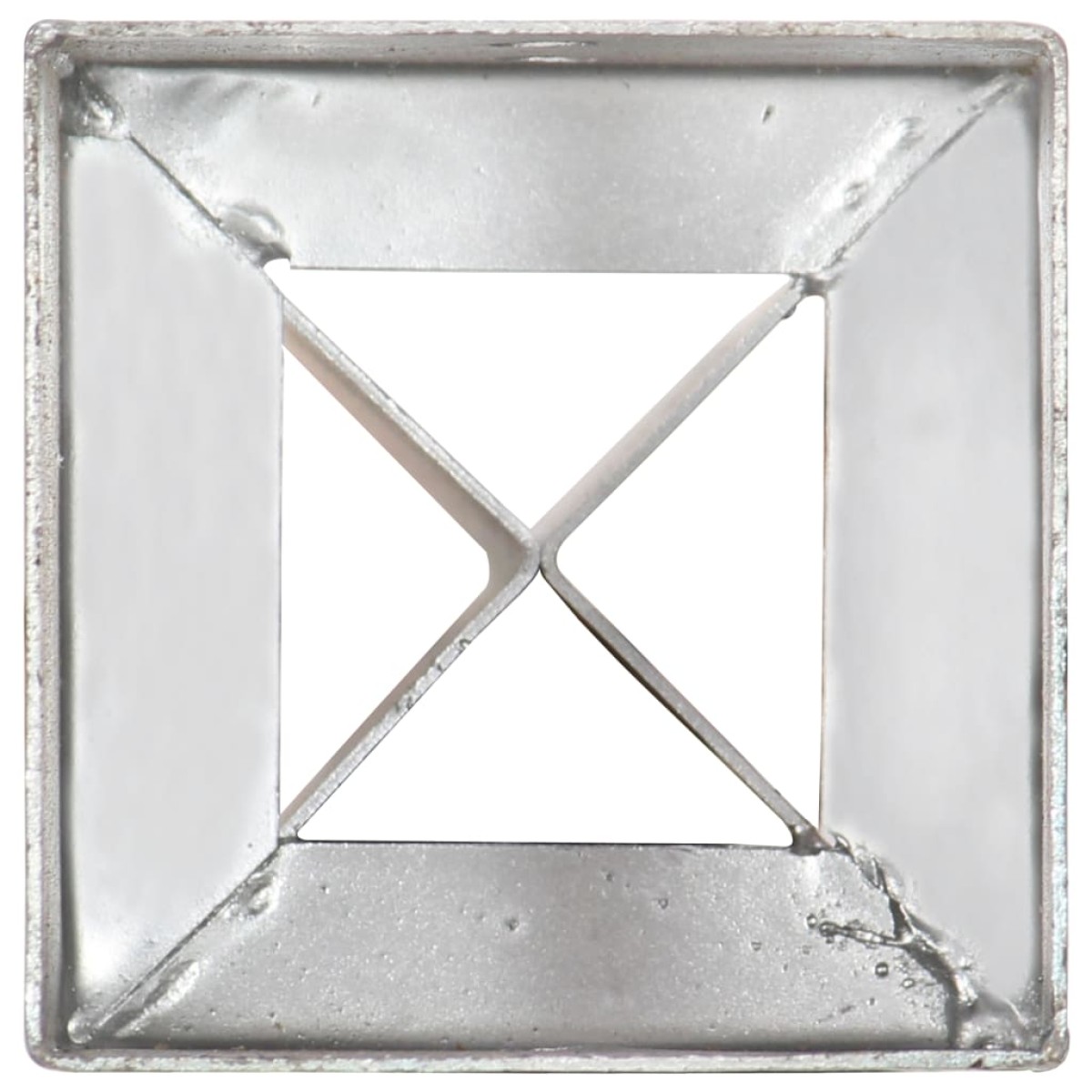 vidaXL Στηρίγματα Εδάφους 2 τεμ. Ασημί 12x12x89 εκ. Γαλβανισμ. Ατσάλι