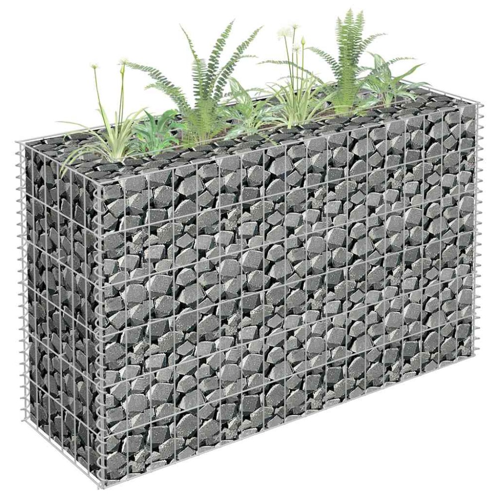 vidaXL Συρματοκιβώτιο-Γλάστρα Υπερυψωμένη 90x30x60 εκ. Γαλβ. Χάλυβας