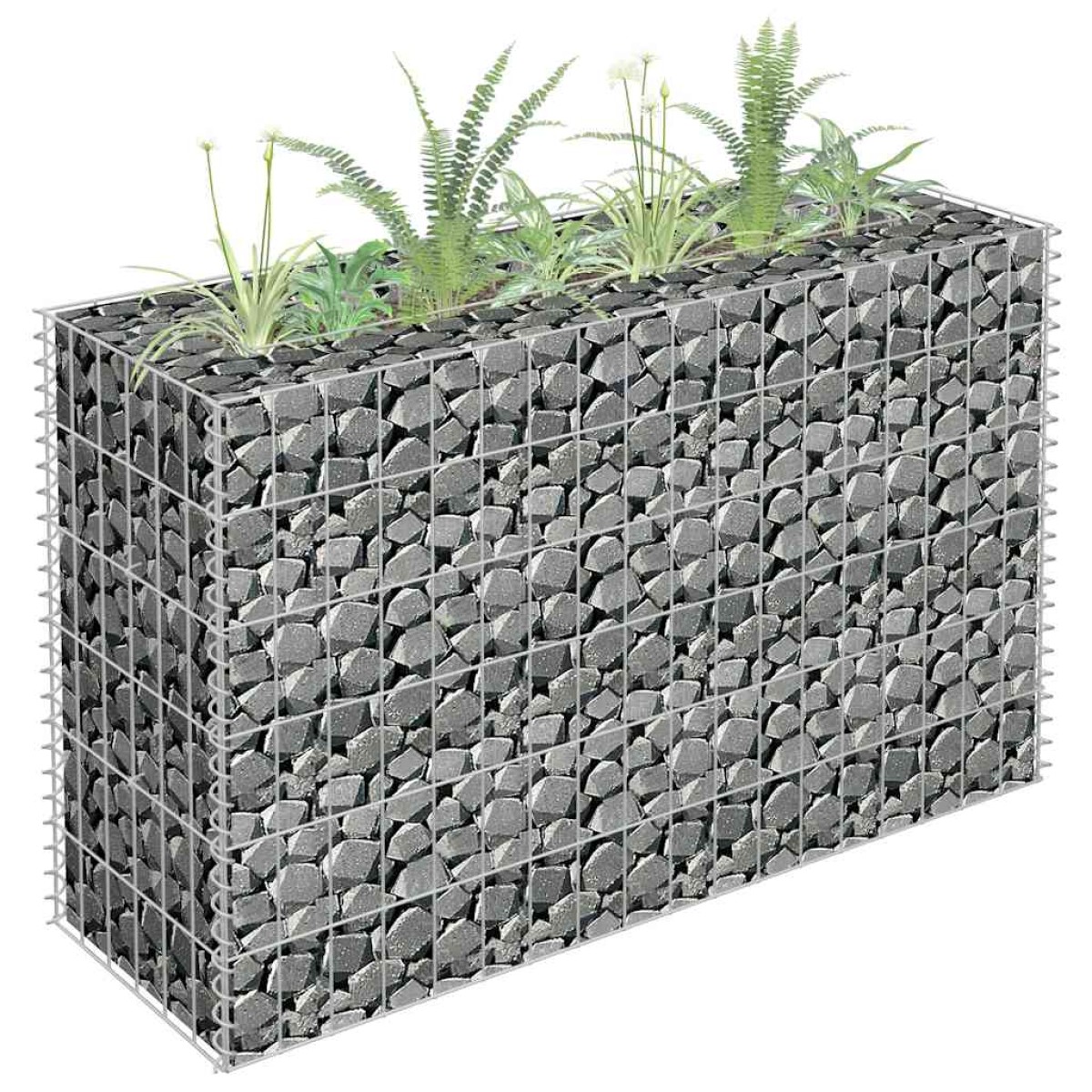 vidaXL Συρματοκιβώτιο-Γλάστρα Υπερυψωμένη 90x30x60 εκ. Γαλβ. Χάλυβας