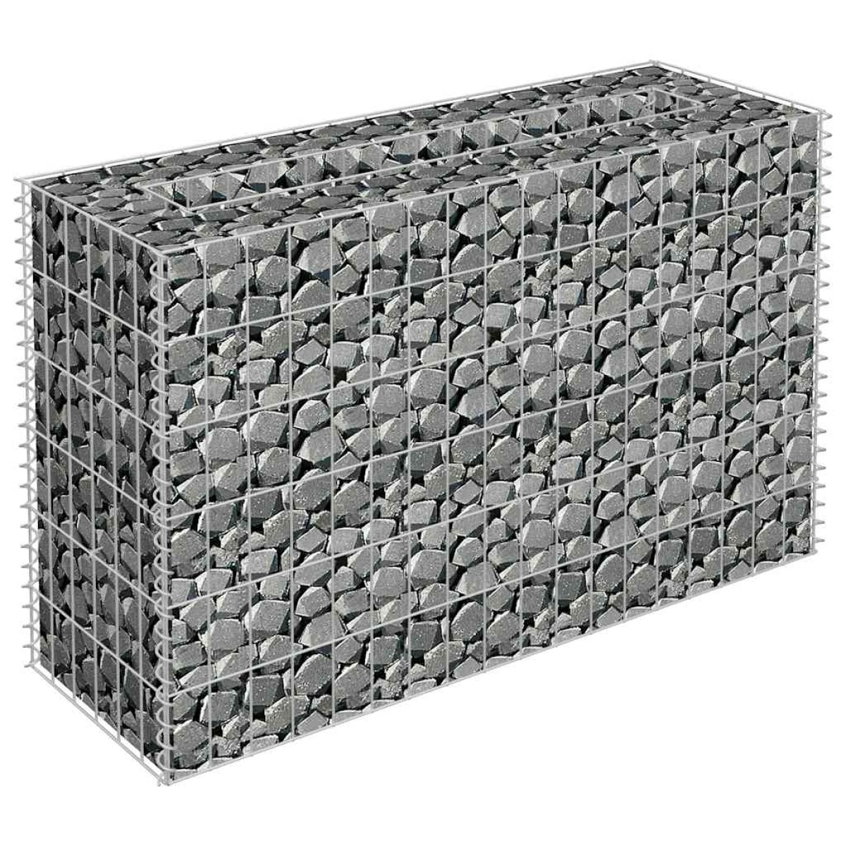 vidaXL Συρματοκιβώτιο-Γλάστρα Υπερυψωμένη 90x30x60 εκ. Γαλβ. Χάλυβας