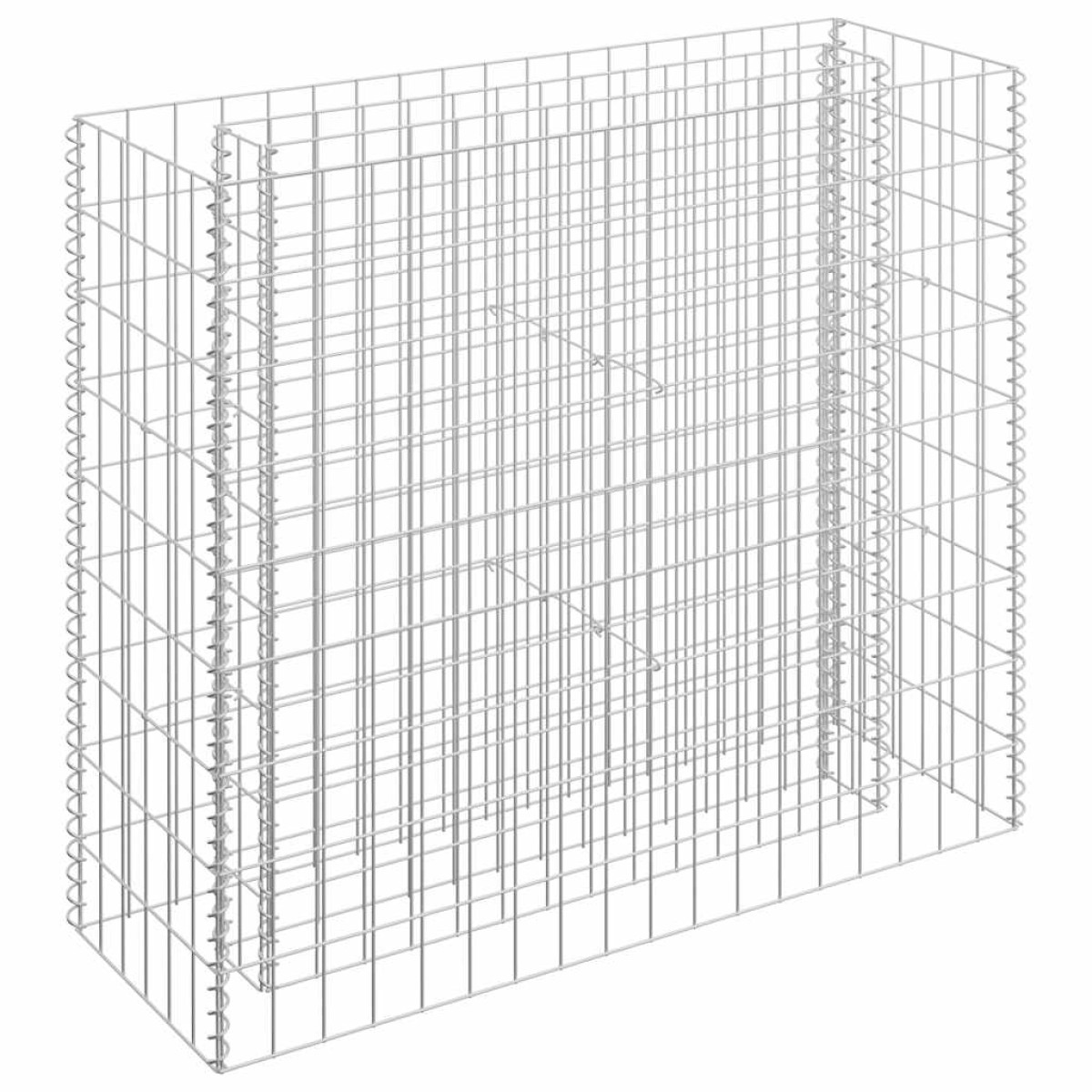 vidaXL Συρματοκιβώτιο-Γλάστρα Υπερυψωμένη 90x30x90 εκ. Γαλβ. Χάλυβας