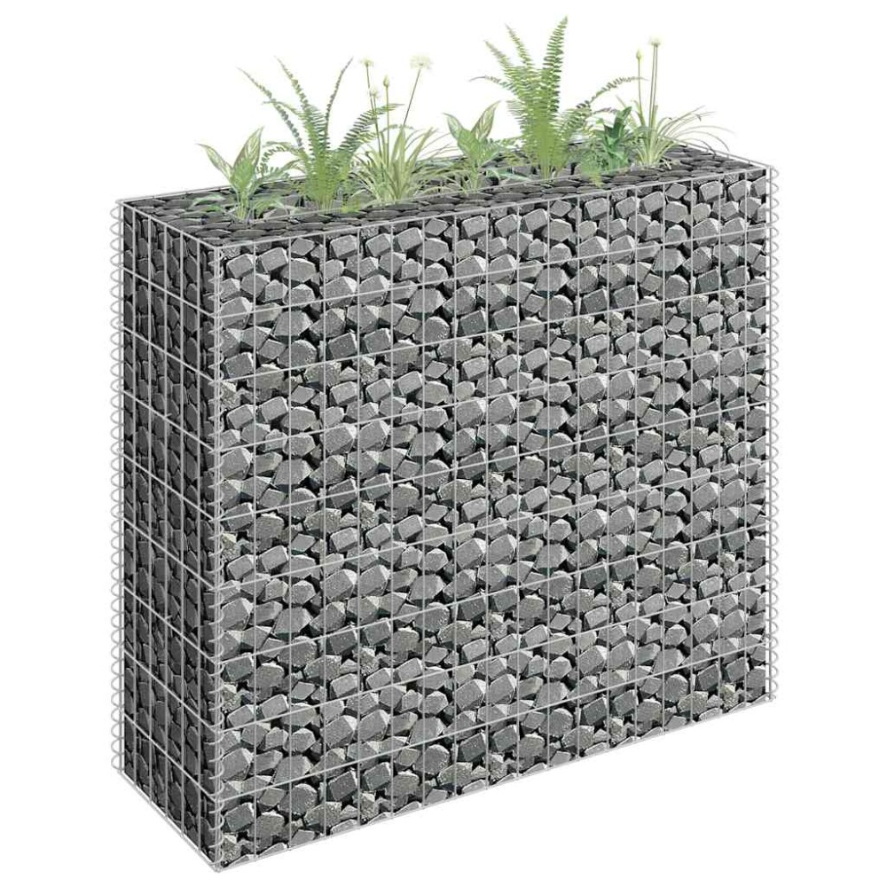 vidaXL Συρματοκιβώτιο-Γλάστρα Υπερυψωμένη 90x30x90 εκ. Γαλβ. Χάλυβας